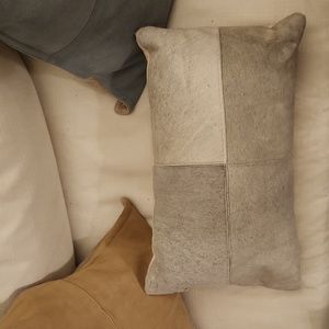 Gray Hide pillow from Arhaus